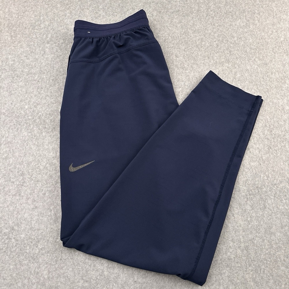 Nike Dri-FIT Flex Yoga Pants Men's‎ Medium Blue Woven Tapered Stretch Gym DD2120